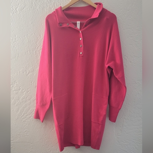 Anthropologie Daily Practice Pink Sweater Dress Size Large - Picture 1 of 9